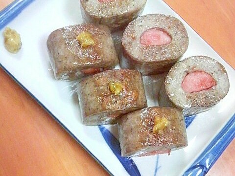 豆腐竹輪のウインナー詰め